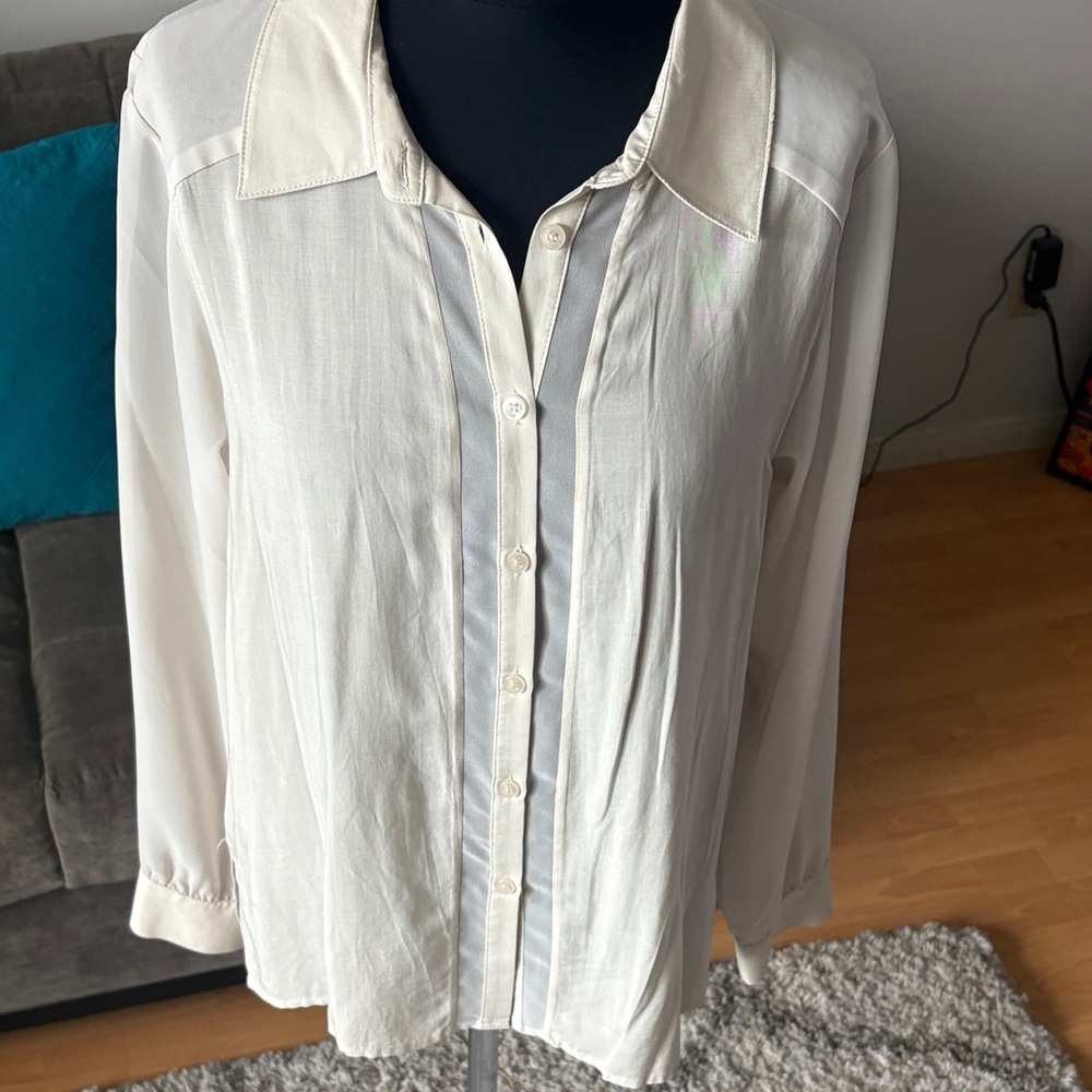 BCBGeneration Off-White Button-Down Shirt